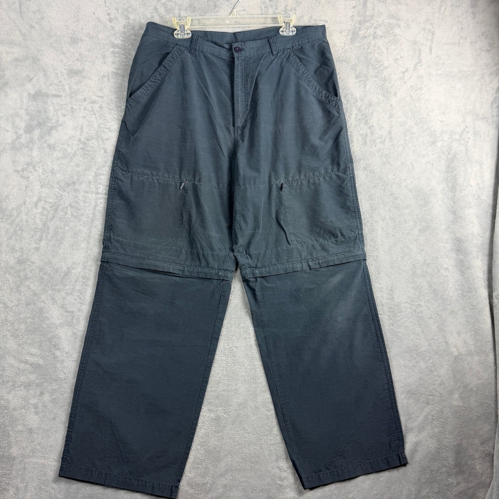 Lee Womens 36x30 Navy Blue Convertible Cargo Pants Wide Leg Gorpcore Utility Y2K